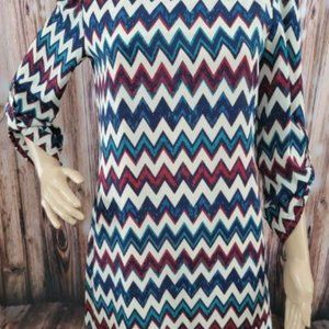 Speechless Multi Colored Chevron Patterned Dress